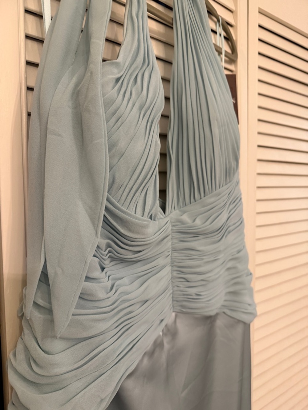 TESSA GOWN - MERMAID HALTER SATIN GOWN - Picture 3 of 6